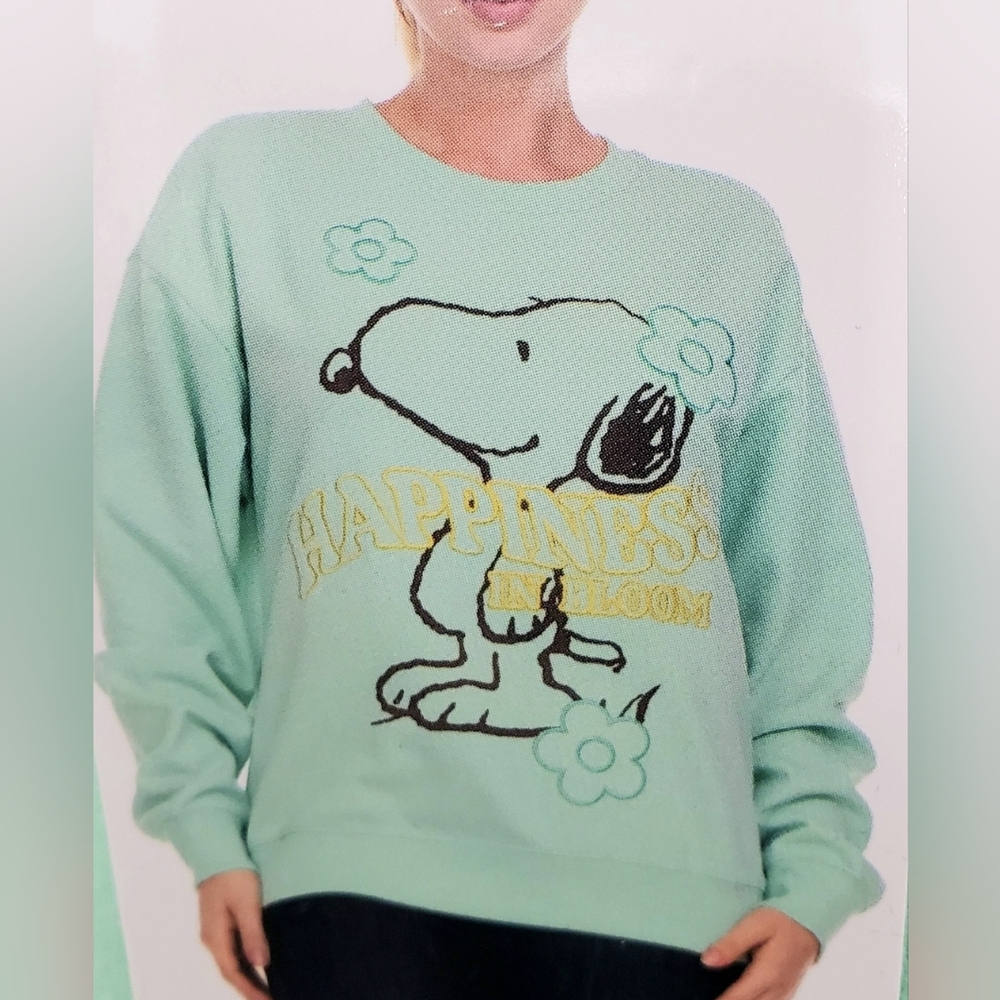 NWT Peanuts Mint Green Snoopy Sweatshirt